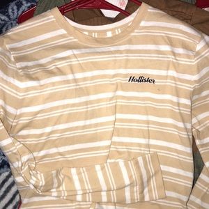 Stripped cropped Hollister long-sleeve